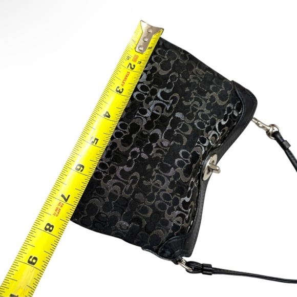 Coach vintage y2k optic c black and silver mini wristlet clutch bag - Picture 11 of 12